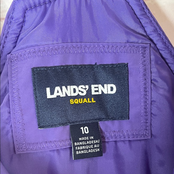 Lands' End Purple Squall Snow Pants Girls Size 10 - Picture 2 of 3